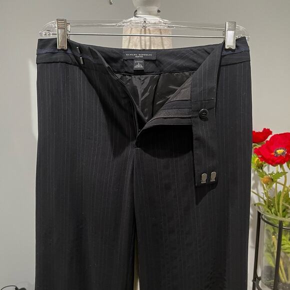 NEW Banana Republic Wool Classic Pinstripe Tailored Martin Mid Rise Trousers - Picture 2 of 12